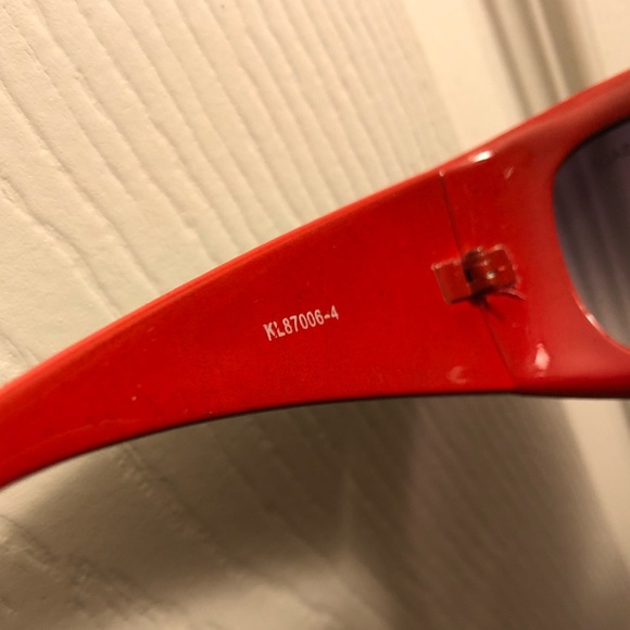 NEW RARE Vintage Versace Sunglasses Red Black WOW! - Picture 7 of 9